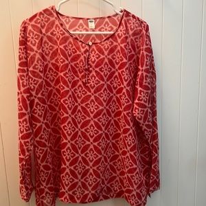 Casual orange and white top